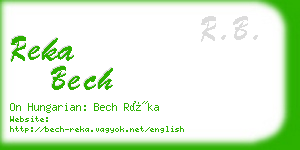 reka bech business card